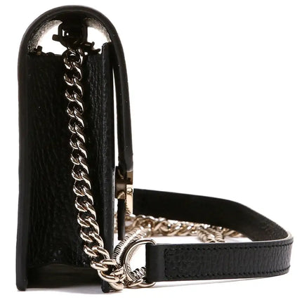 NEW Gucci Black Interlocking G Clutch Wallet On Chain Crossbody Shoulder Bag