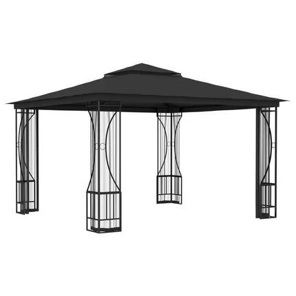 Gazebo with Nets 9.8'x9.8'x8.7' Anthracite - Vickie Lynn's