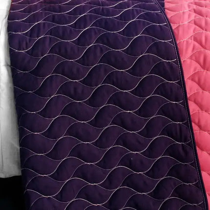 [Bright Spring Day] 3PC Vermicelli-Quilted Patchwork Quilt Set (Full/Queen Size)