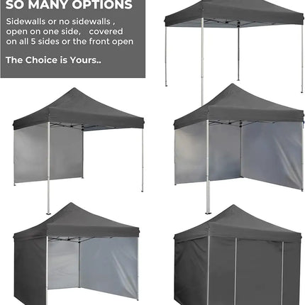 10' x 10' Pop Up Sidewall Canopy Tent - 5 pieces of sidewall with Rolling Storage Bag