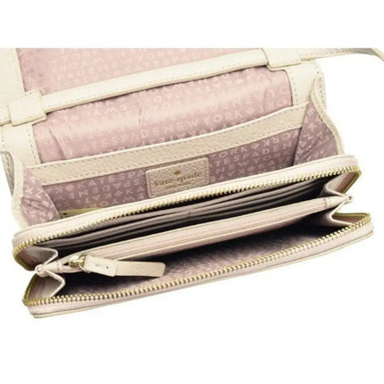 NEW Kate Spade Beige Pumice Cement Chester Street Avie Leather Tassel Crossbody Bag