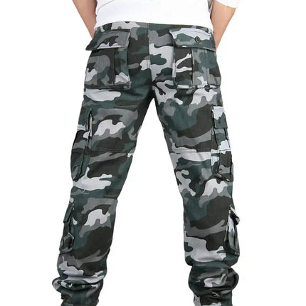 Men's Casual Military Pants Camo Cargo Work Pants Trousers - Vickie Lynn's