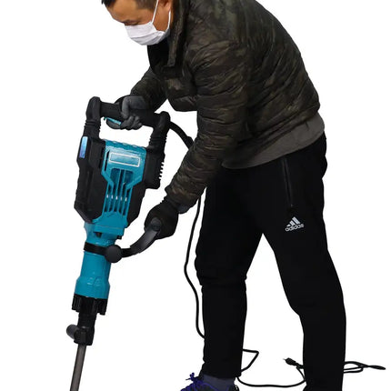 1900 BPM Electric Demolition Jack Hammer 1-1/8 Inch SDS-Hex Heavy Duty Concrete Pavement Breaker Drills Kit
