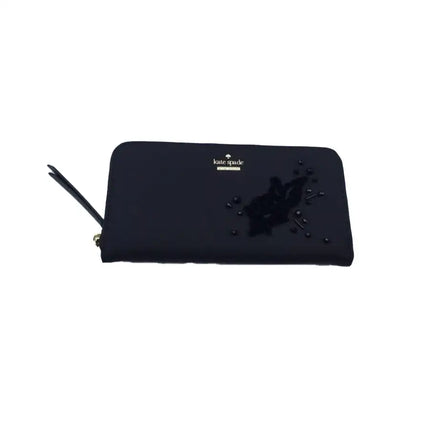NEW Kate Spade Black Dawn Place Embellished Neda Nylon Long Wallet Clutch Bag