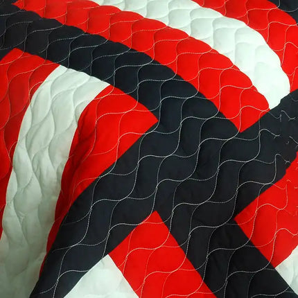 [Love Spell] 3PC Patchwork Quilt Set (Full/Queen Size)