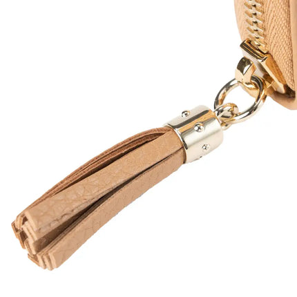 NEW Gucci Beige Soho Leather Zip Around Long Wallet Clutch Bag