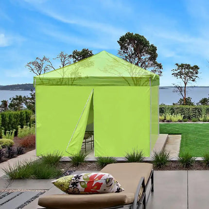 10x10ft EZ Canopy Gazebo Zipper Side Wall/Bright Green