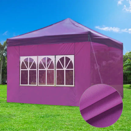 10x10ft EZ Canopy Gazebo With Windows/Purple