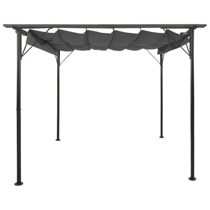 Pergola with Retractable Roof Anthracite 118.1"x118.1" Steel 180 g/m? - Vickie Lynn's