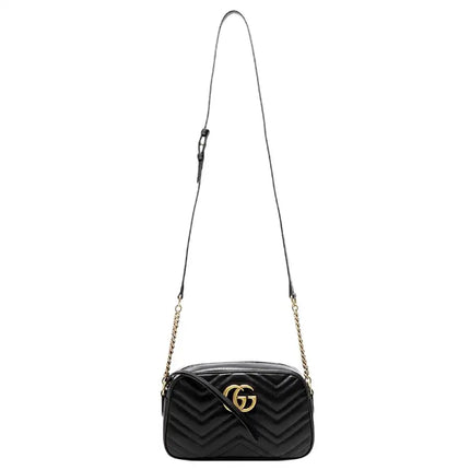 NEW Gucci Black Marmont Small Matelasse Crossbody Shoulder Bag