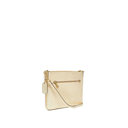 NEW Coach Gold Polly Metallic Leather Crossbody Bag