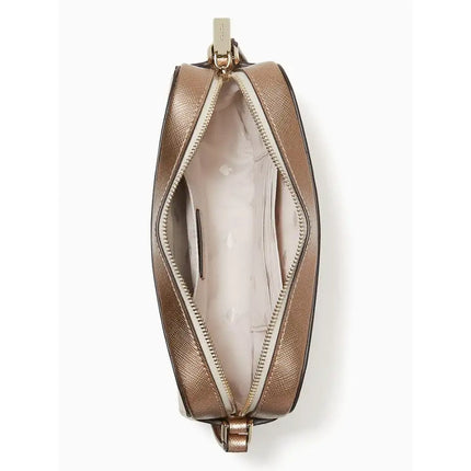 NEW Kate Spade Rose Metallic Saffiano Mini Crossbody Camera Bag