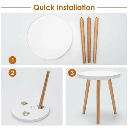 Fashion Simple Style Round Side Sofa Coffee Table