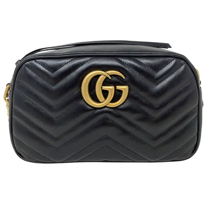NEW Gucci Black Marmont Small Matelasse Crossbody Shoulder Bag