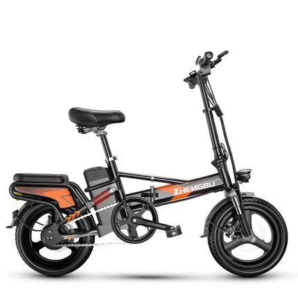 Electric Bike 400W Electric Commuter Bikes;  Folding Mini Ebike 14'' Electric Bicycle with 48V 20Ah Battery;  21MPH Adults/Teens City E Bike