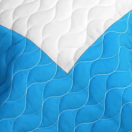 [Pondweed] 3PC Vermicelli - Quilted Patchwork Quilt Set (Full/Queen Size)