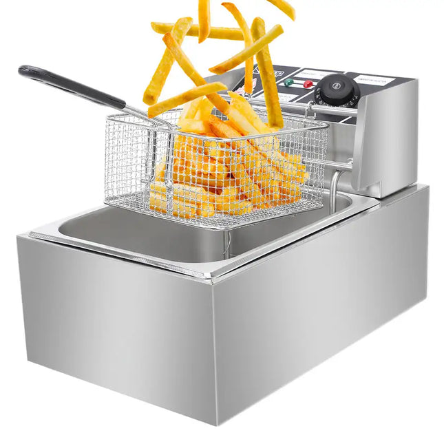 Deep Fryer - Stainless Steel 6 Liter with Baskets Model EH81 2500 W 110 V