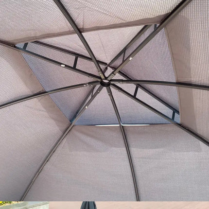 10x10 Ft Outdoor Patio Garden Gazebo Canopy, Outdoor Shading, Gazebo Tent With Curtains