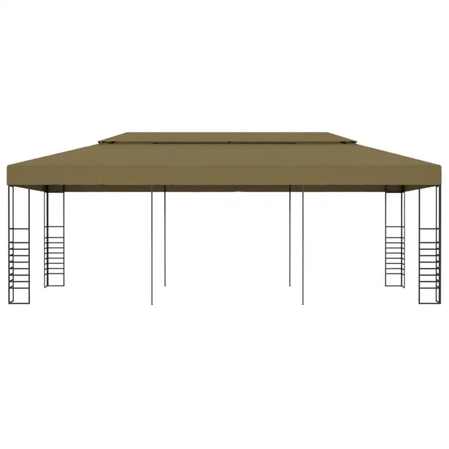 Garden Gazebo 236.2"x118.1"x106.3" Taupe 180 g/m?