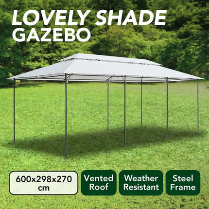 Gazebo 236.2"x117.3"x106.3" White 180g/m?