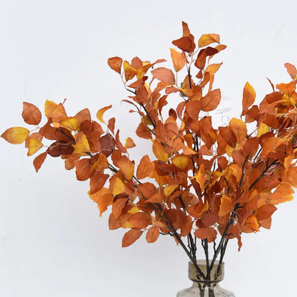 3pcs Artificial Eucalyptus Stems Fall Decorations for Office