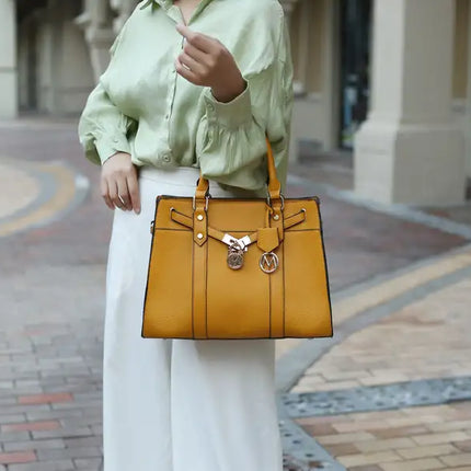 MKF Collection Christine Vegan Leather Women Satchel Bag with wallet by Mia K