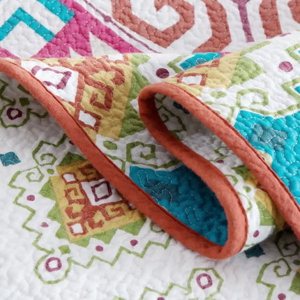 Juego de edredón de algodón de 3 piezas, colcha reversible, juego de colcha ligera para cama tamaño Queen/completo durante todas las estaciones