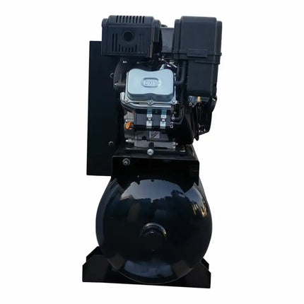 13HP Gas Powered DHqLVYvBjCbr, 3-Cylinder, 30 Gallon Horizontal ASME Tank, Piston Pump Air Compressed System (175 PSI @ 24 CFM)