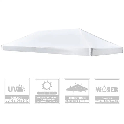 9.6*19.1ft EZ Pop Up Canopy Folding Gazebo/White