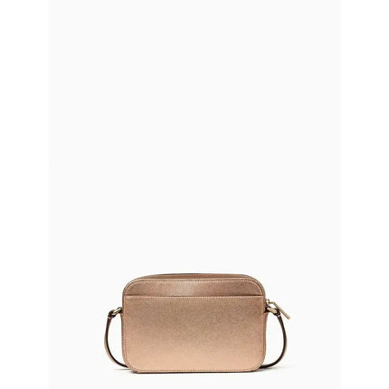 NEW Kate Spade Rose Metallic Saffiano Mini Crossbody Camera Bag