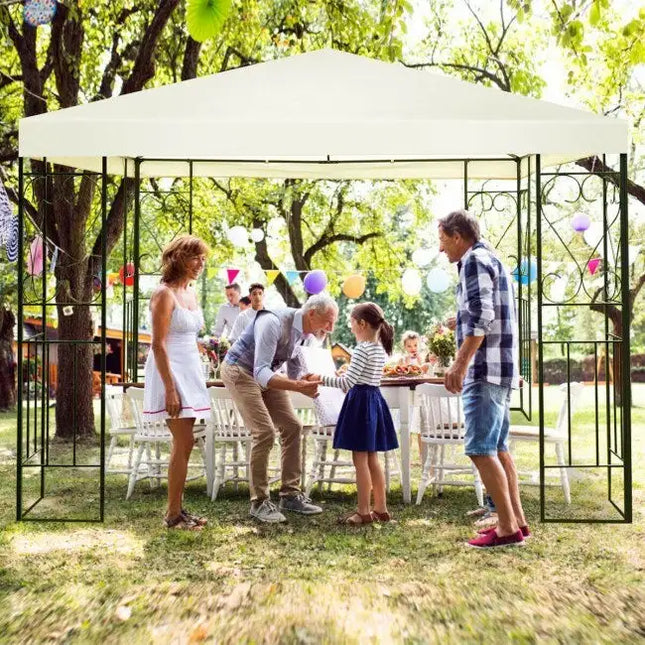 Carpa con dosel para patio, 10' x 10', refugio para jardín