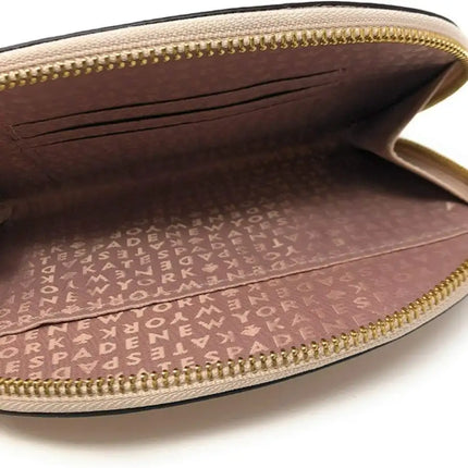 NEW Kate Spade Beige Larchmont Avenue Shara Leather Wristlet Clutch Bag