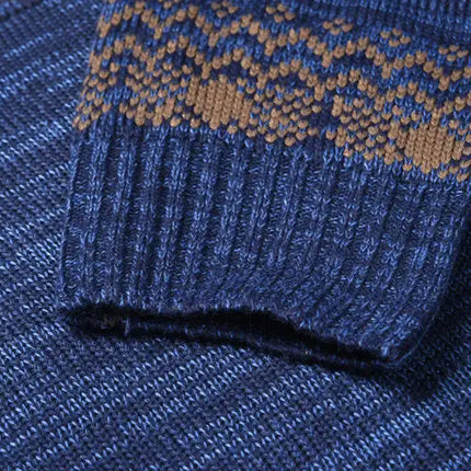 Men's Sweater Pattern Slim Fit Casual O-Neck Knitwear