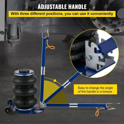 Gato neumático de elevación rápida, bolsa Triple móvil plegable portátil, Gato de aire