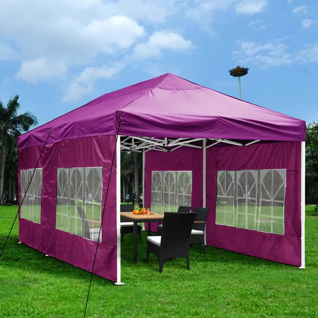 Gazebo plegable con dosel EZ Pop Up de 10 x 20 pies/Vivid Viola