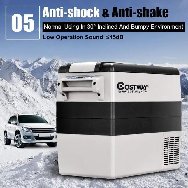 55-Quarts Portable Thermoelectric Electric Car Cooler Refrigerator for Beverage