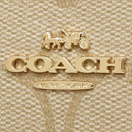 NEW Coach Brown White Mini Camera Bag Monogram Signature Canvas Crossbody Bag