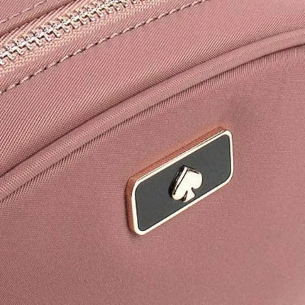 NEW Kate Spade Pink Sparrow Dawn Medium Dome Nylon Cosmetic Case Pouch Bag