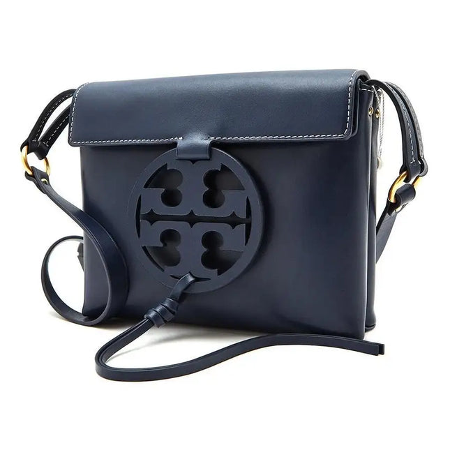 Tory Burch Miller Royal Navy Leather Crossbody Bag