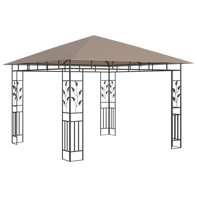 Gazebo with Mosquito Net 9.8'x9.8'x9' Taupe 180 g/m2
