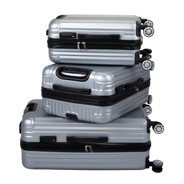 3 in-1 Expandable Luggage Set, Hardshell Suitcase with TSA Lock, Spinner Carry on 20\" 24\" 28\" XH - Vickie Lynn's