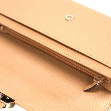NEW Gucci Beige Interlocking G Leather Long Wallet Clutch Bag