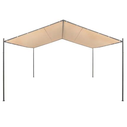 Gazebo Pavilion Tent Canopy 13' 1"x13' 1" Steel Beige