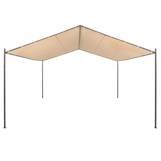 Gazebo Pavilion Tent Canopy 13' 1"x13' 1" Steel Beige