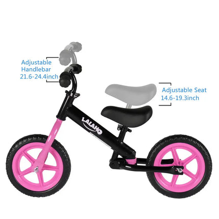 Kids Balance Bike Height Adjustable Pink YF