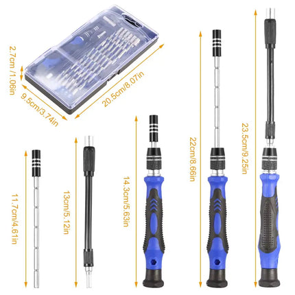 Precision Screwdriver Bits Set 59 in 1 with 56Pcs Magnetic Bits Flexible Shaft Professional Electronics Repair Tool Kit