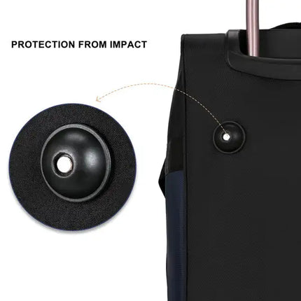 Bolsa de lona impermeable expandible con ruedas equipaje de mano maleta de mano unisex azul