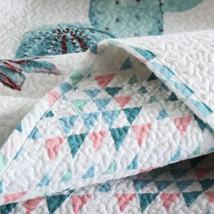 Juego de edredón de algodón de 3 piezas, colcha reversible, juego de colcha ligera para cama tamaño Queen/completo durante todas las estaciones