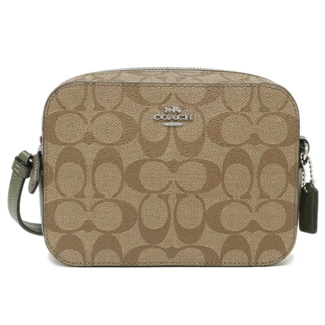 NEW Coach Brown Mini Camera Bag Monogram Signature Canvas Crossbody Bag