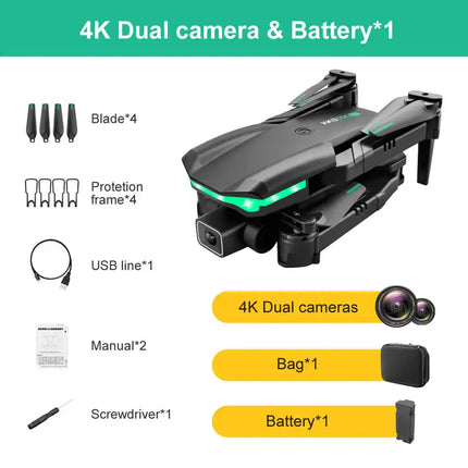 2022 KK3 Pro Mini Drone 4K Profession HD Dual Camera With WIFI FPV Obstacle Avoidance Remote Quadcopter Foldable Rc Drone Toys - Vickie Lynn's